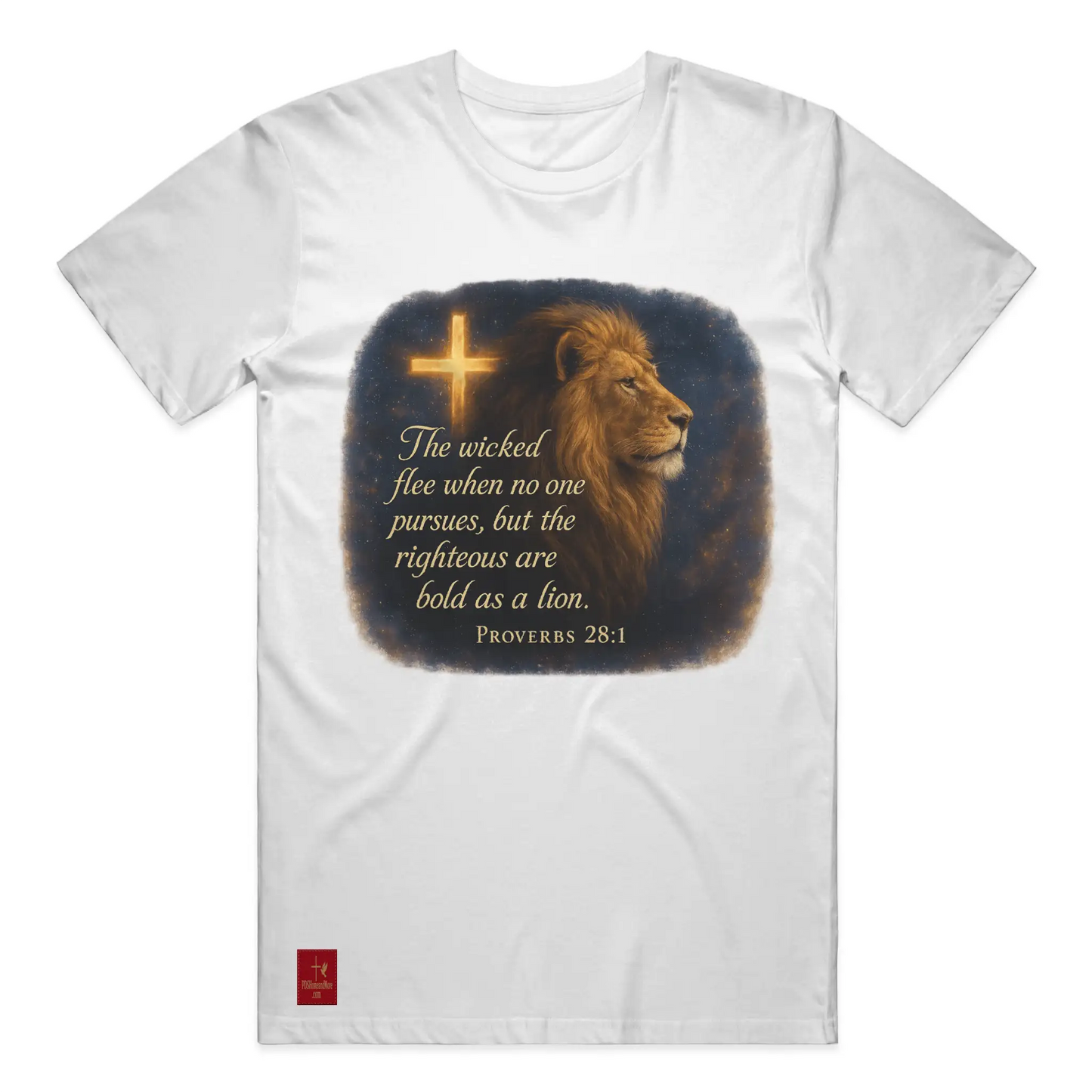 Bold as a Lion – Proverbs 28:1 Galaxy T-Shirt