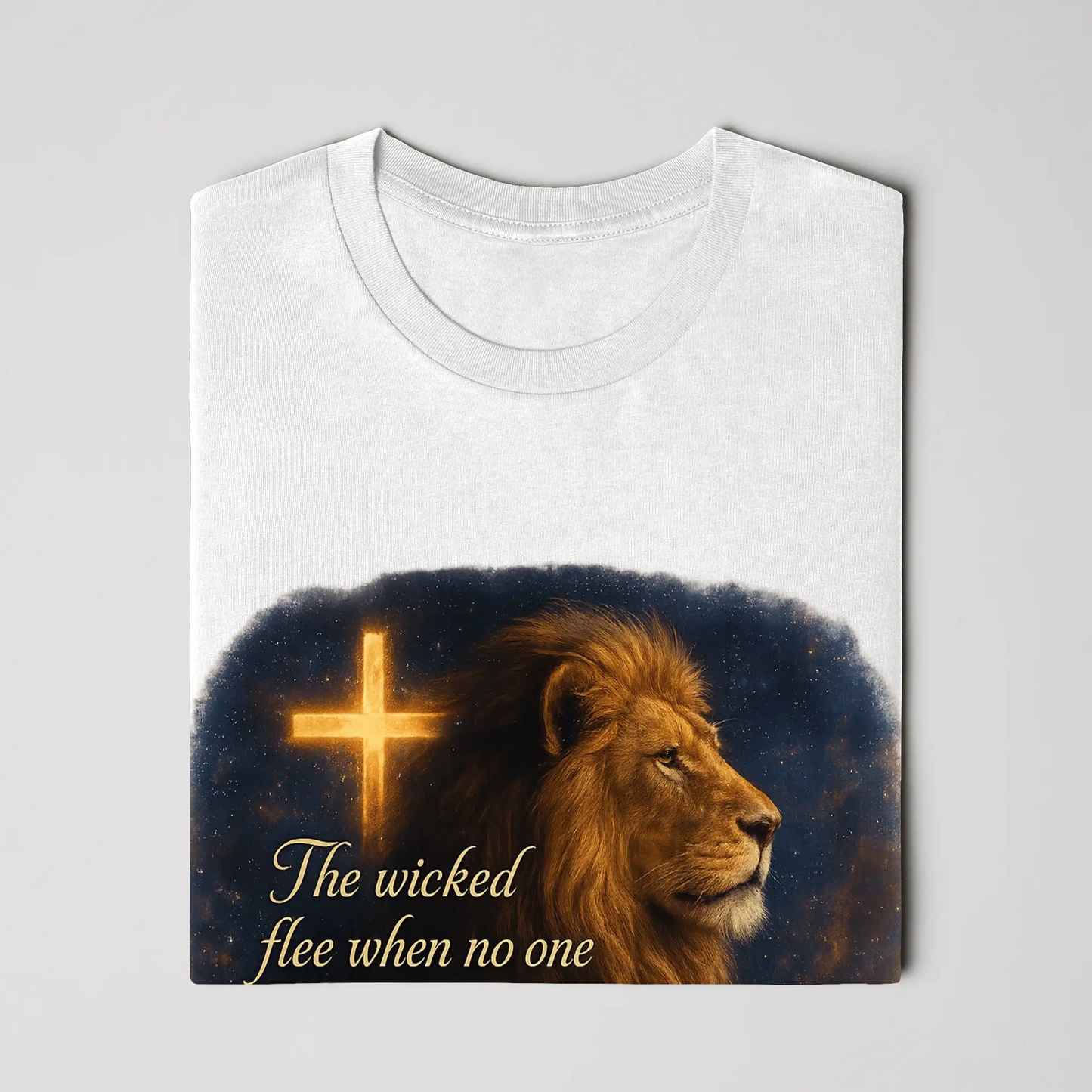 Bold as a Lion – Proverbs 28:1 Galaxy T-Shirt