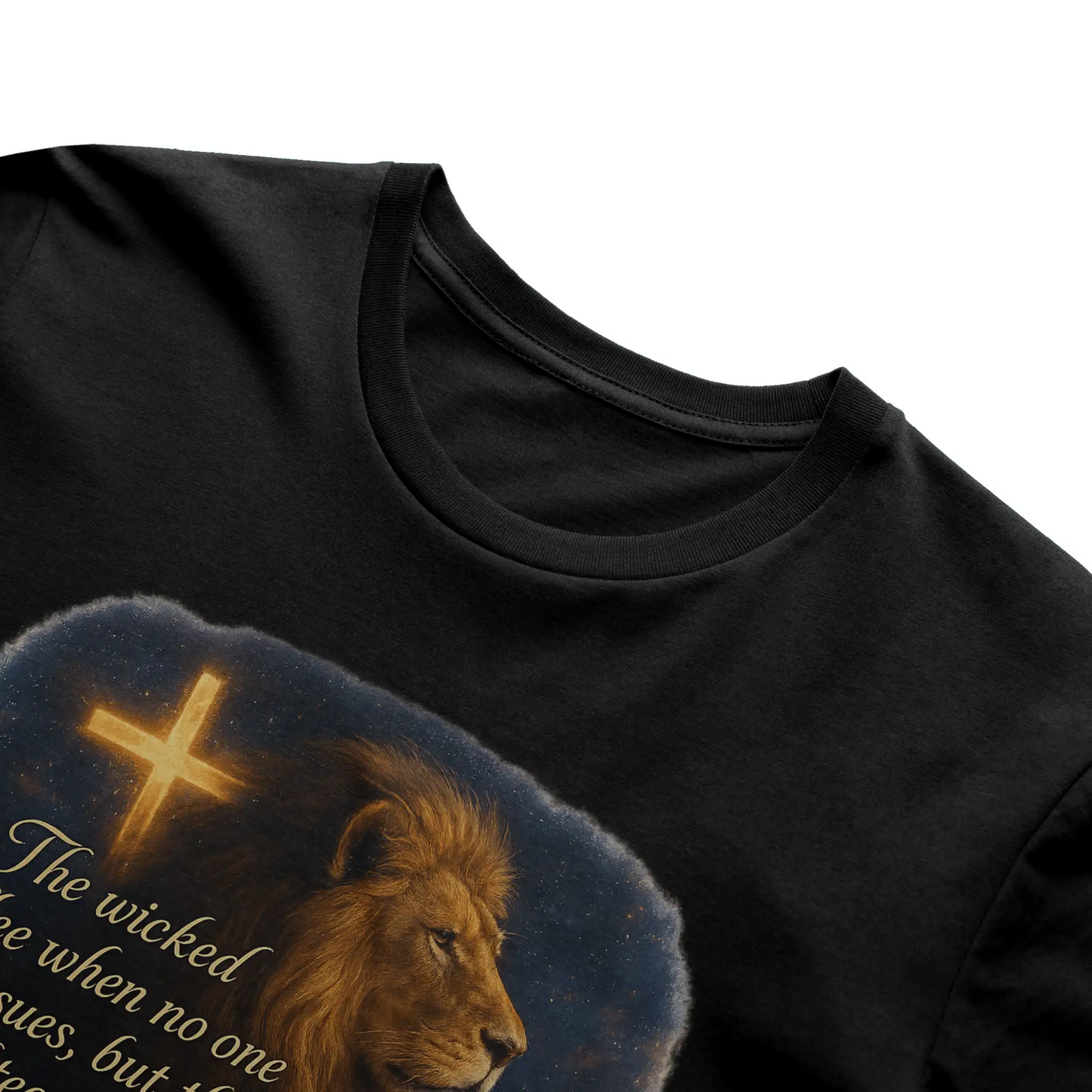 Bold as a Lion – Proverbs 28:1 Galaxy T-Shirt