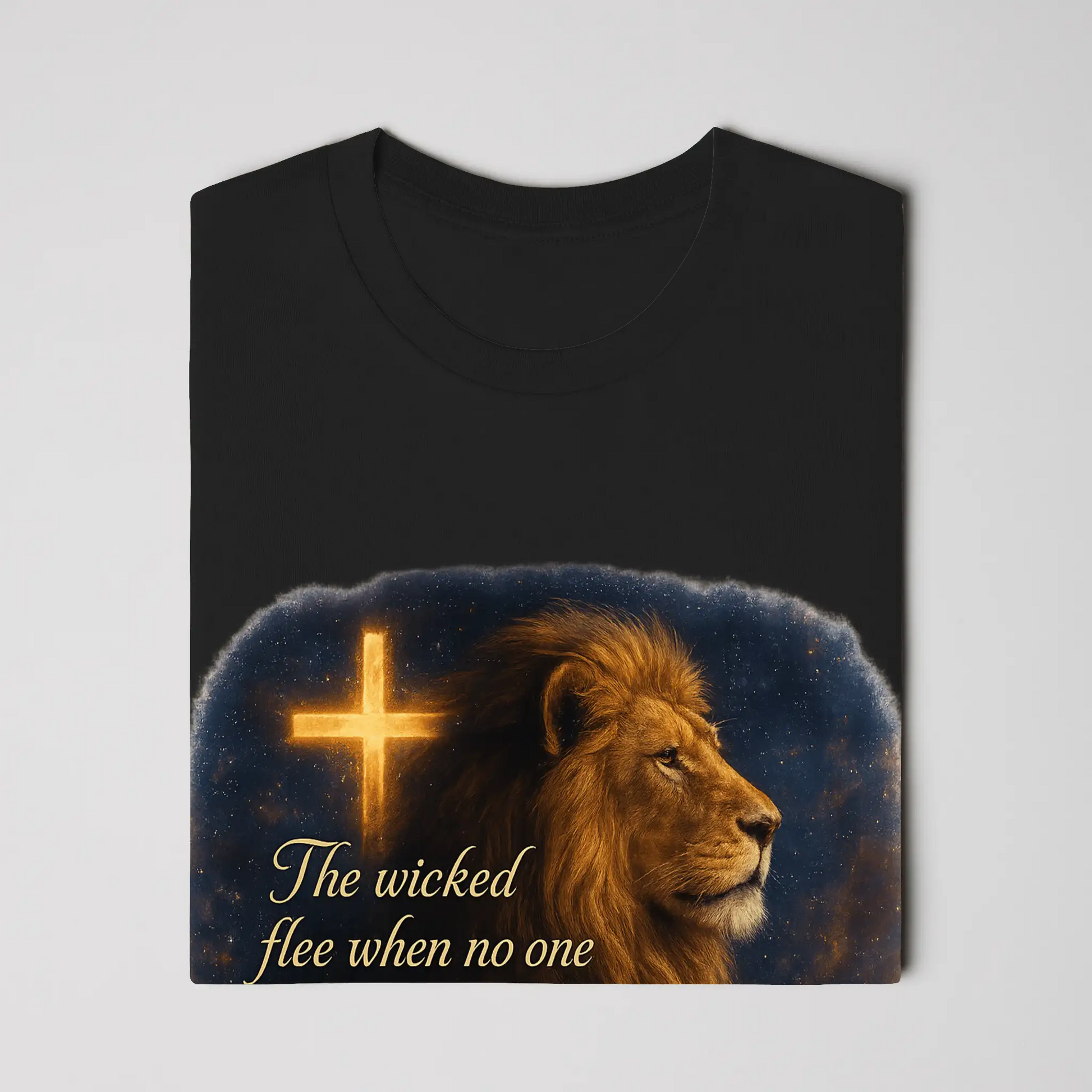 Bold as a Lion – Proverbs 28:1 Galaxy T-Shirt