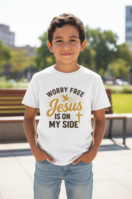 Kids Jesus is on my side Essential Tee - Model 3